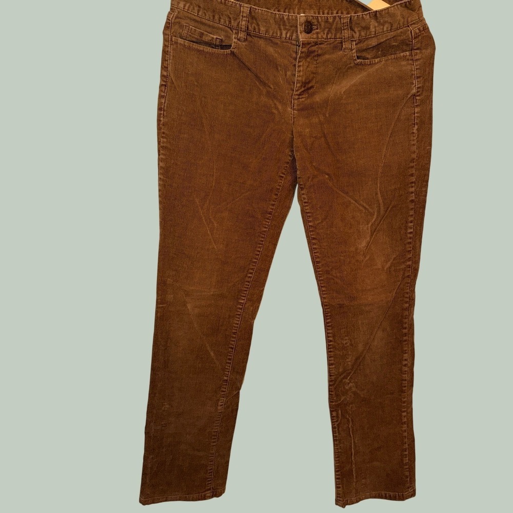 J.Crew J crew City Fit Corduroy Pants Womens 29R Brown Straight Leg Mid Rise